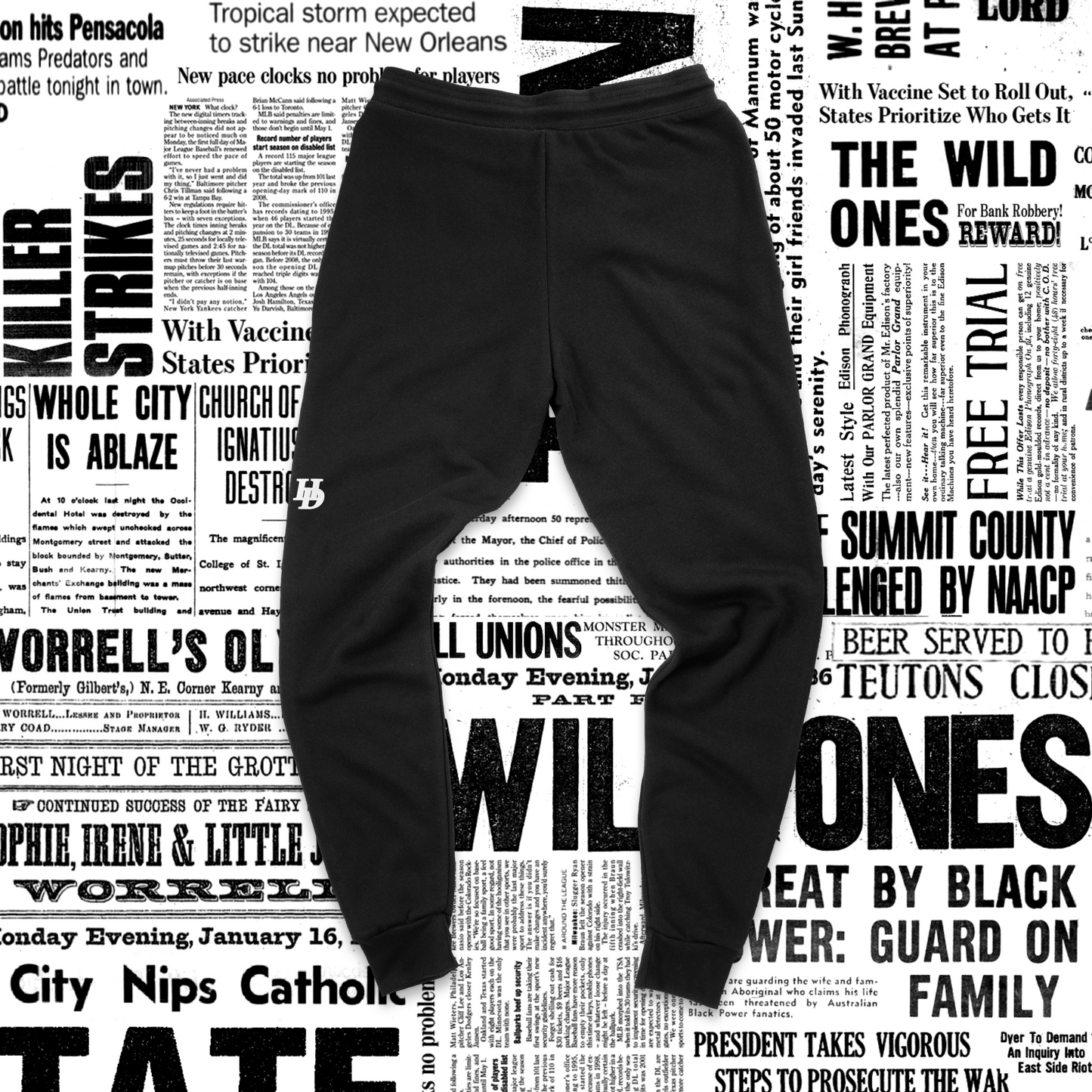 H&D LOGO SPLATTER JOGGERS