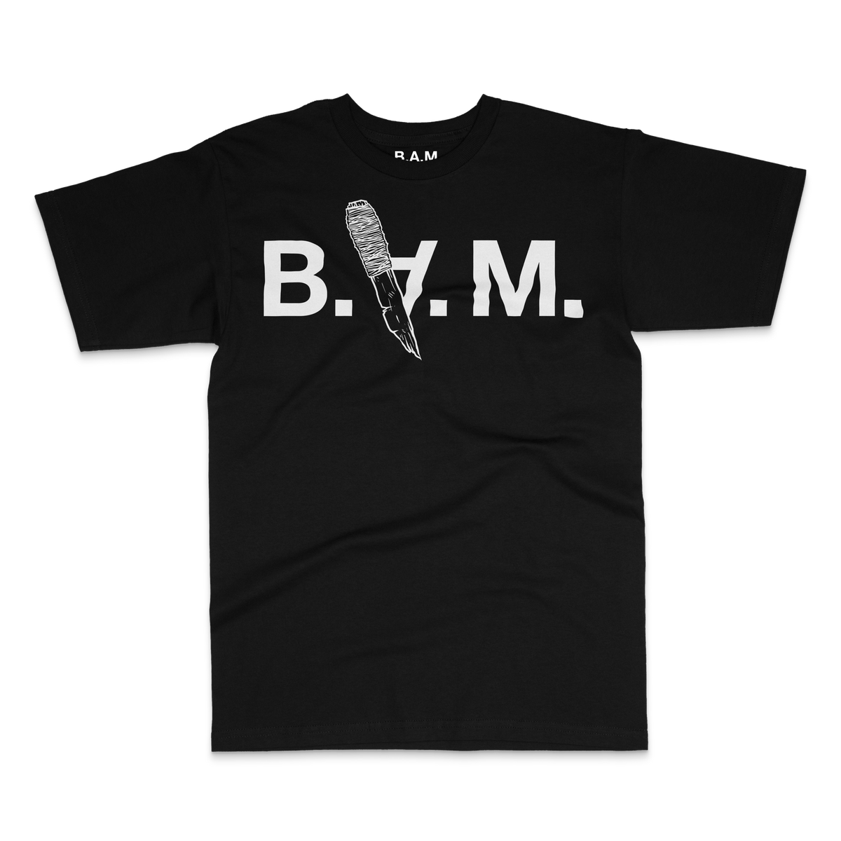 B.A.M. chest logo tee, black