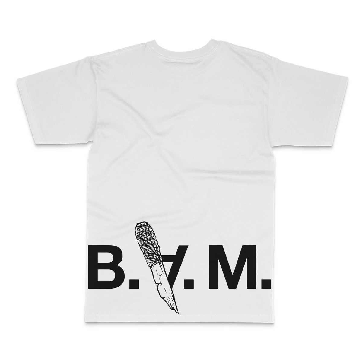 B.A.M. back logo tee, white