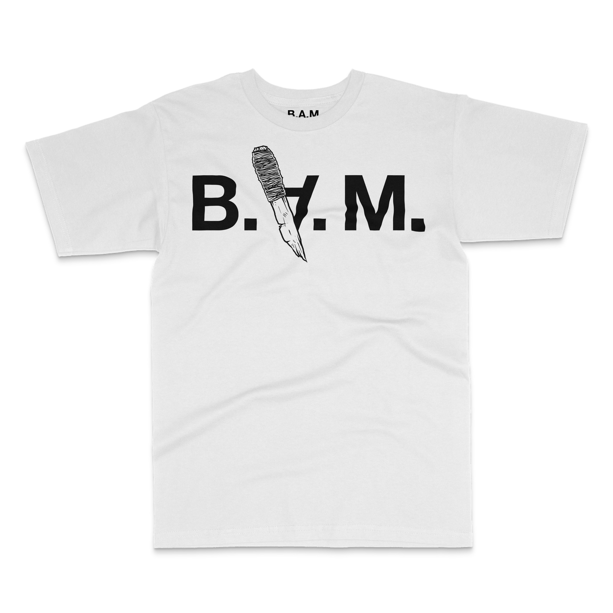 B.A.M. chest logo tee, white