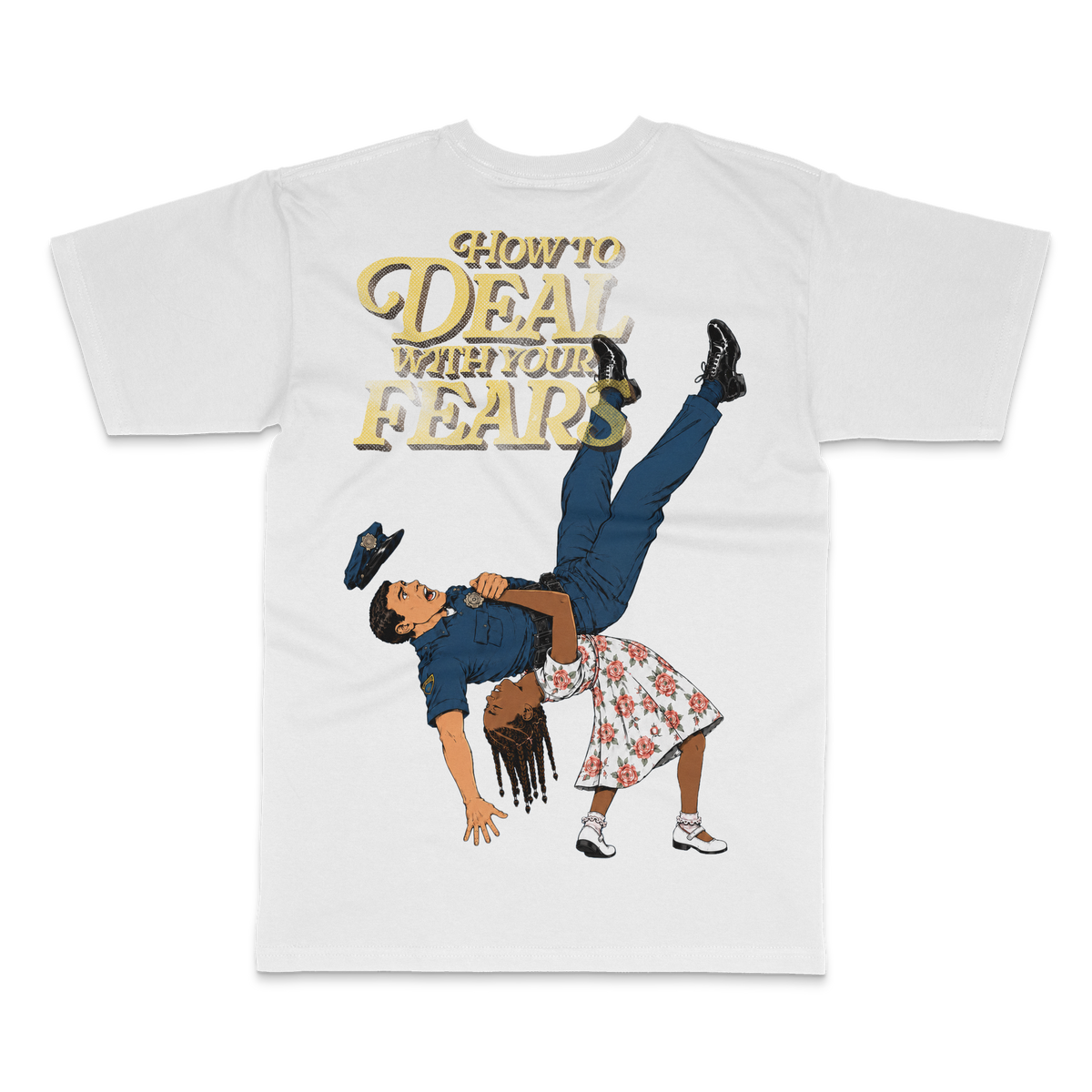How to Deal With Your Fears tee, white, back