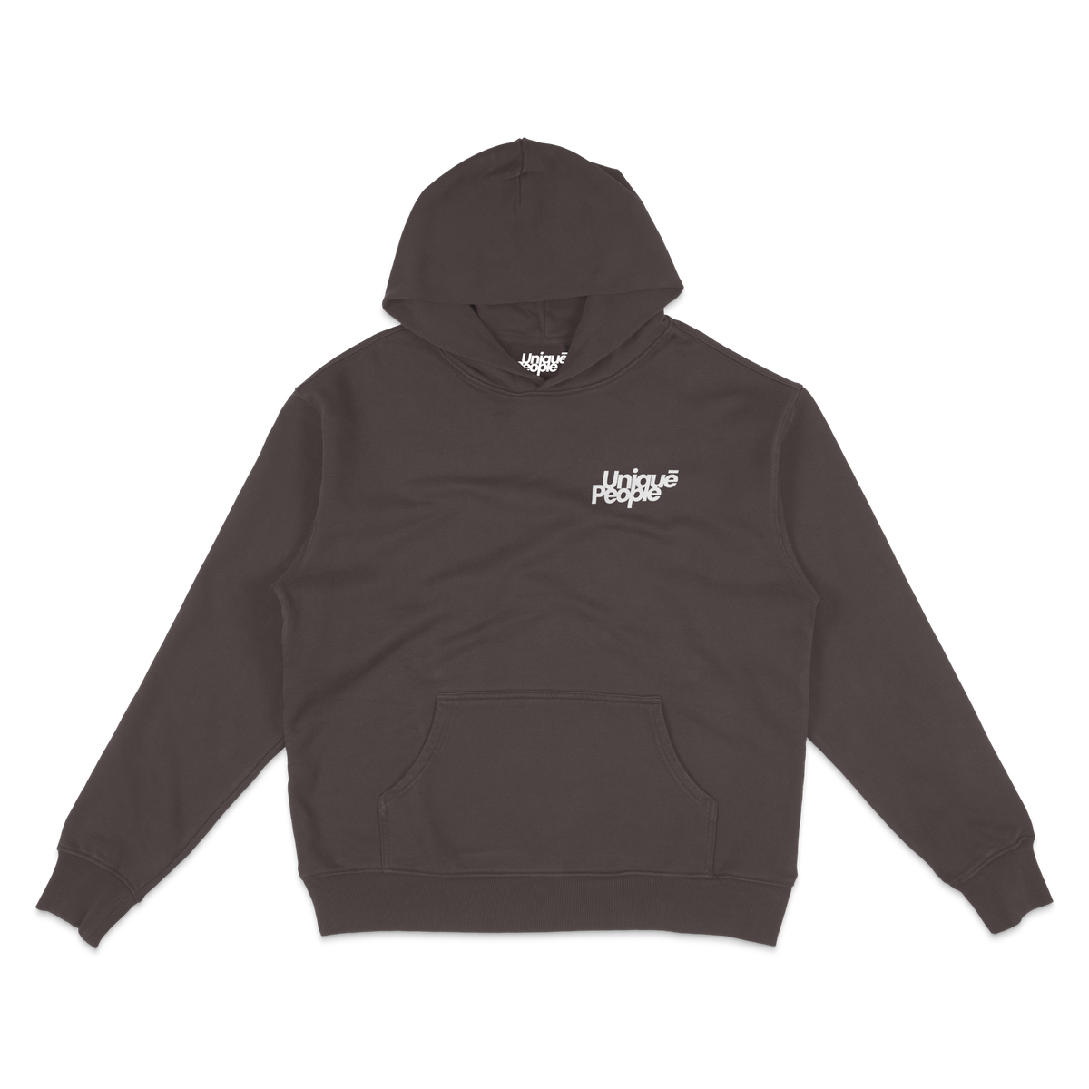 Unique People chest logo hoodie, brown