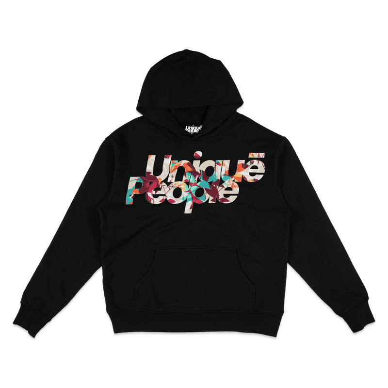 UNIQUE PEOPLE FLORAL LOGO HOODIE